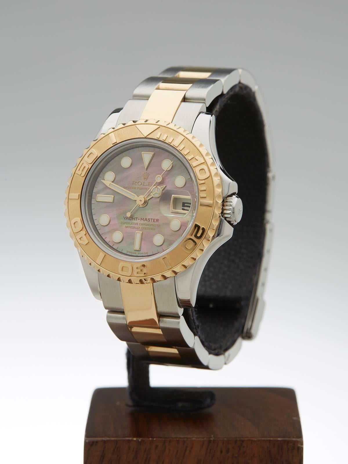 REF	W2825
MODEL NUMBER	169623
SERIAL NUMBER	V02****
CONDITION	9 - Excellent condition
GENDER	Ladies
AGE	4th June 2010
CASE DIAMETER	29 mm
CASE SIZE	29mm
BOX & PAPERS	Box, manuals & guarantee
MOVEMENT	Automatic
CASE	Stainless Steel/18k Yellow