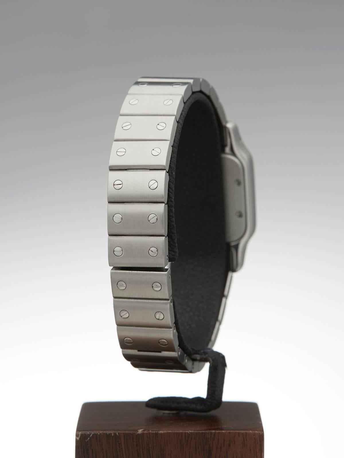Cartier Ladies Stainless Steel Santos Quartz Wristwatch  2