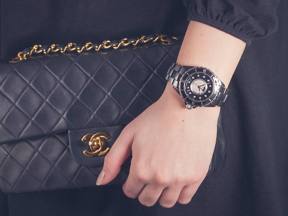 Chanel Ceramic Diamond Dial J12 Automatic Wristwatch H1757 3