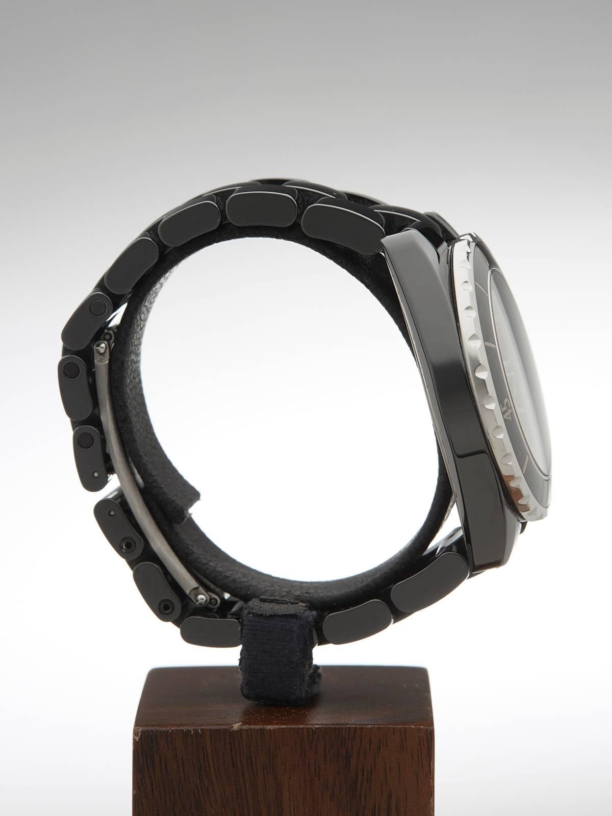 Chanel Ceramic Diamond Dial J12 Automatic Wristwatch H1757 4