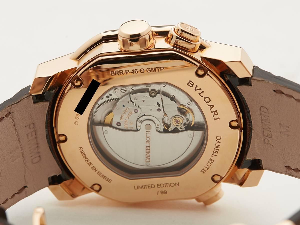 Bulgari Rose Gold Papillon Voyager Ltd Ed Daniel Roth Automatic Wristwatch 1