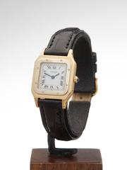 Cartier ladies Yellow Gold Santos Dumont paris mechanical Wristwatch
