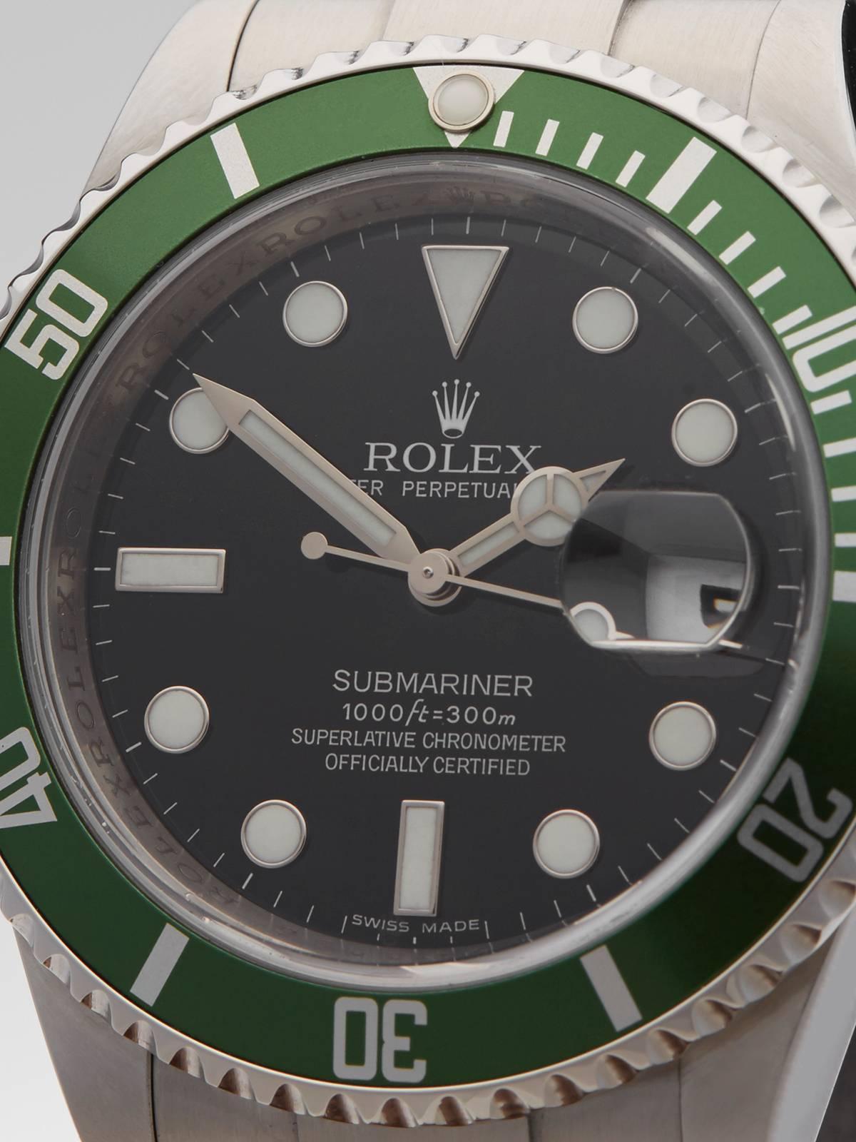 Rolex Submariner 50th anniversary gents 16610LV watch In New Condition In Bishop's Stortford, Hertfordshire