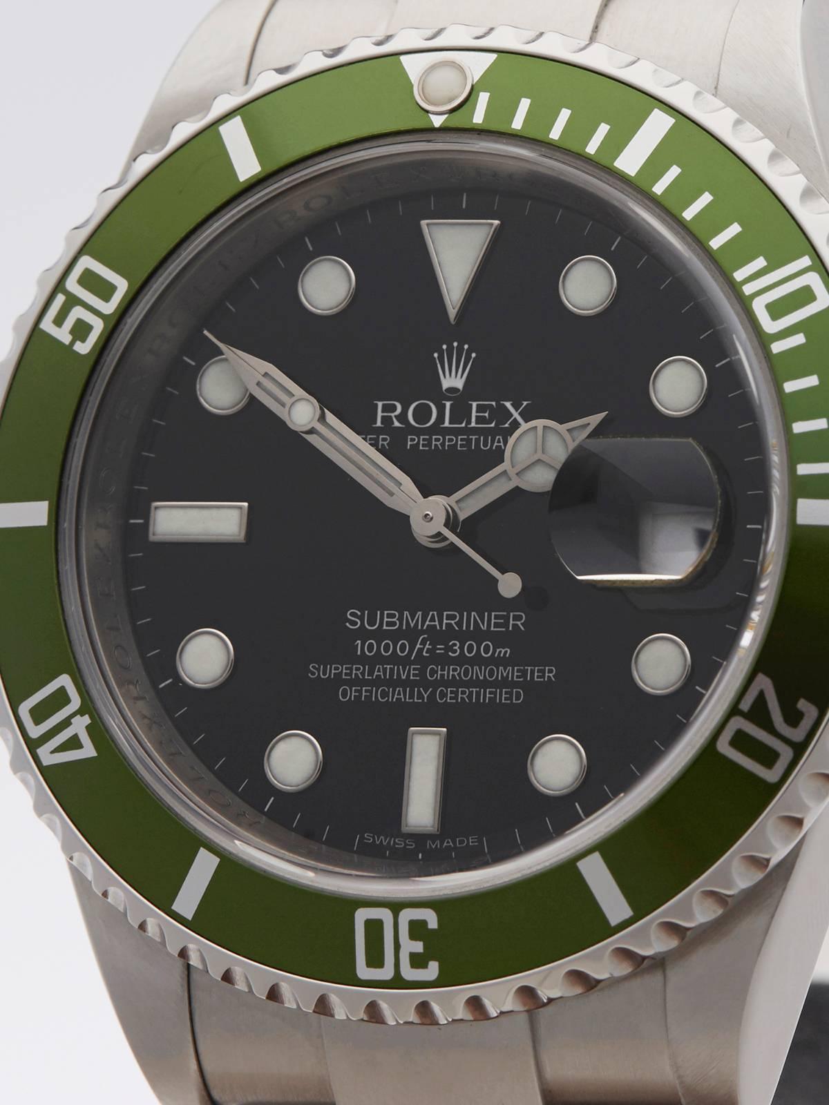 Rolex Submariner 50th anniversary gents 16610LV watch In New Condition In Bishop's Stortford, Hertfordshire