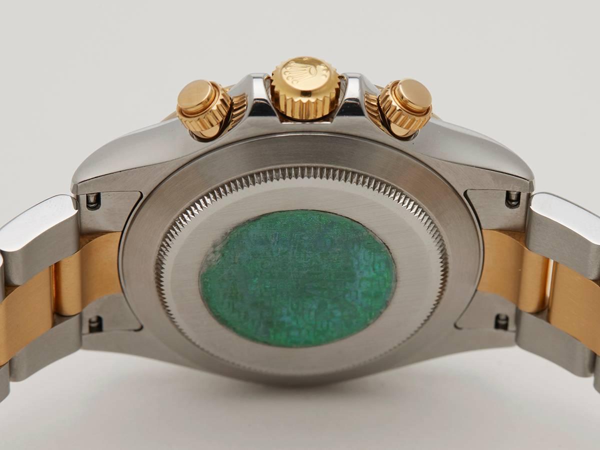 Rolex Daytona Gold Steel cosomograph chronograph Automatic Wristwatch Ref 116523 1