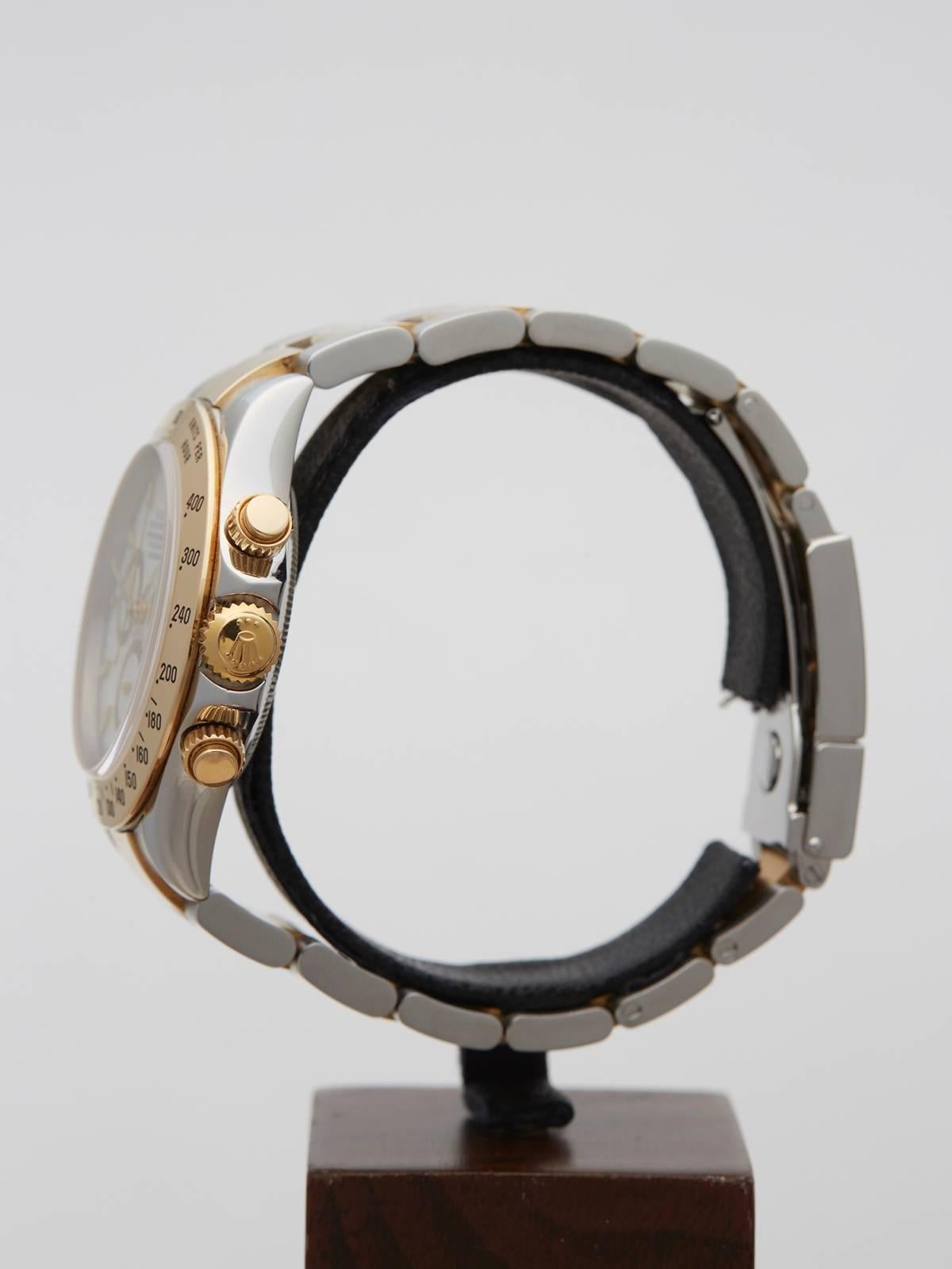 Rolex Daytona Gold Steel cosomograph chronograph Automatic Wristwatch Ref 116523 2