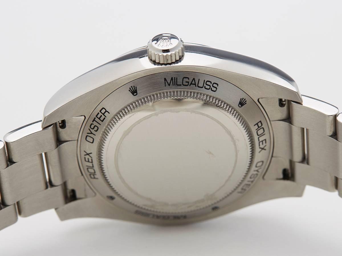 Rolex Milgauss Green Glass Automatic Wristwatch 3
