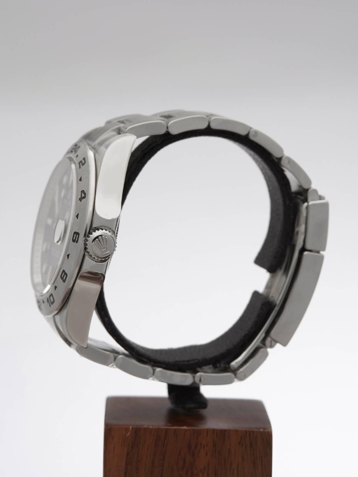 Rolex Stainless Steel Explorer II Orange Automatic Wristwatch 3