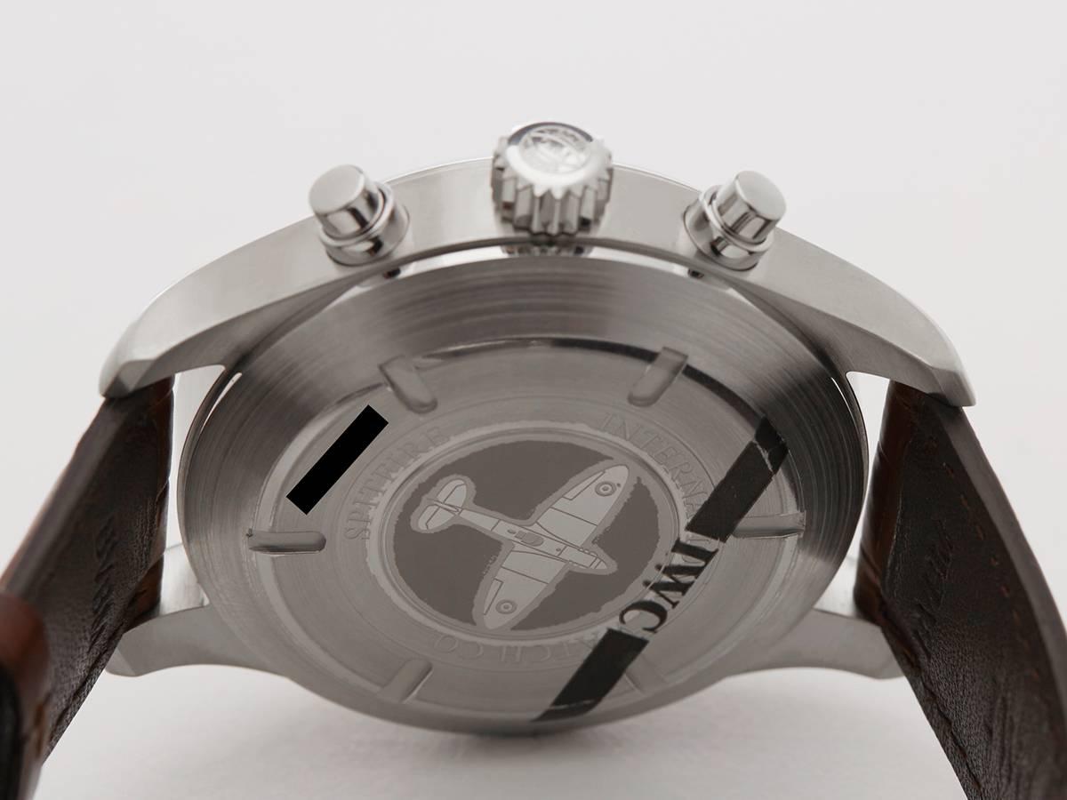 IWC Stainless Steel Pilot's Chronograph spitfire Automatic Wristwatch 1