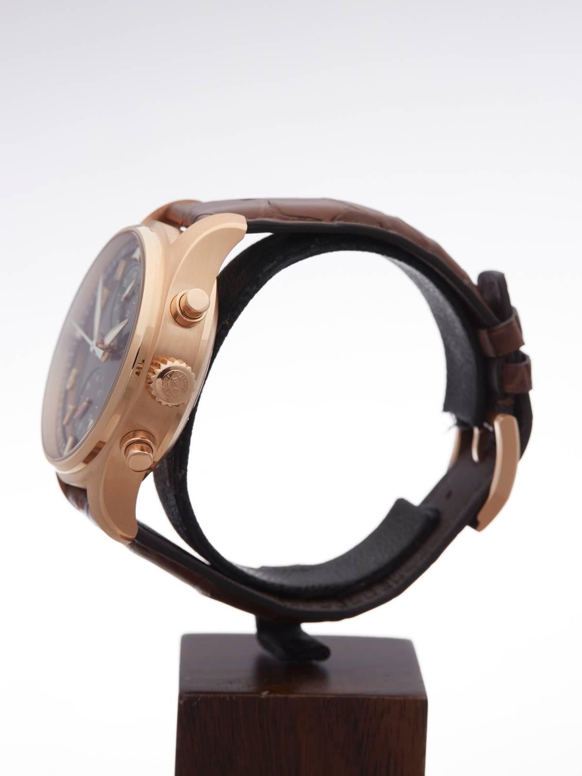IWC Rose Gold Pilot's Chronograph Spitfire Automatic Wristwatch 2