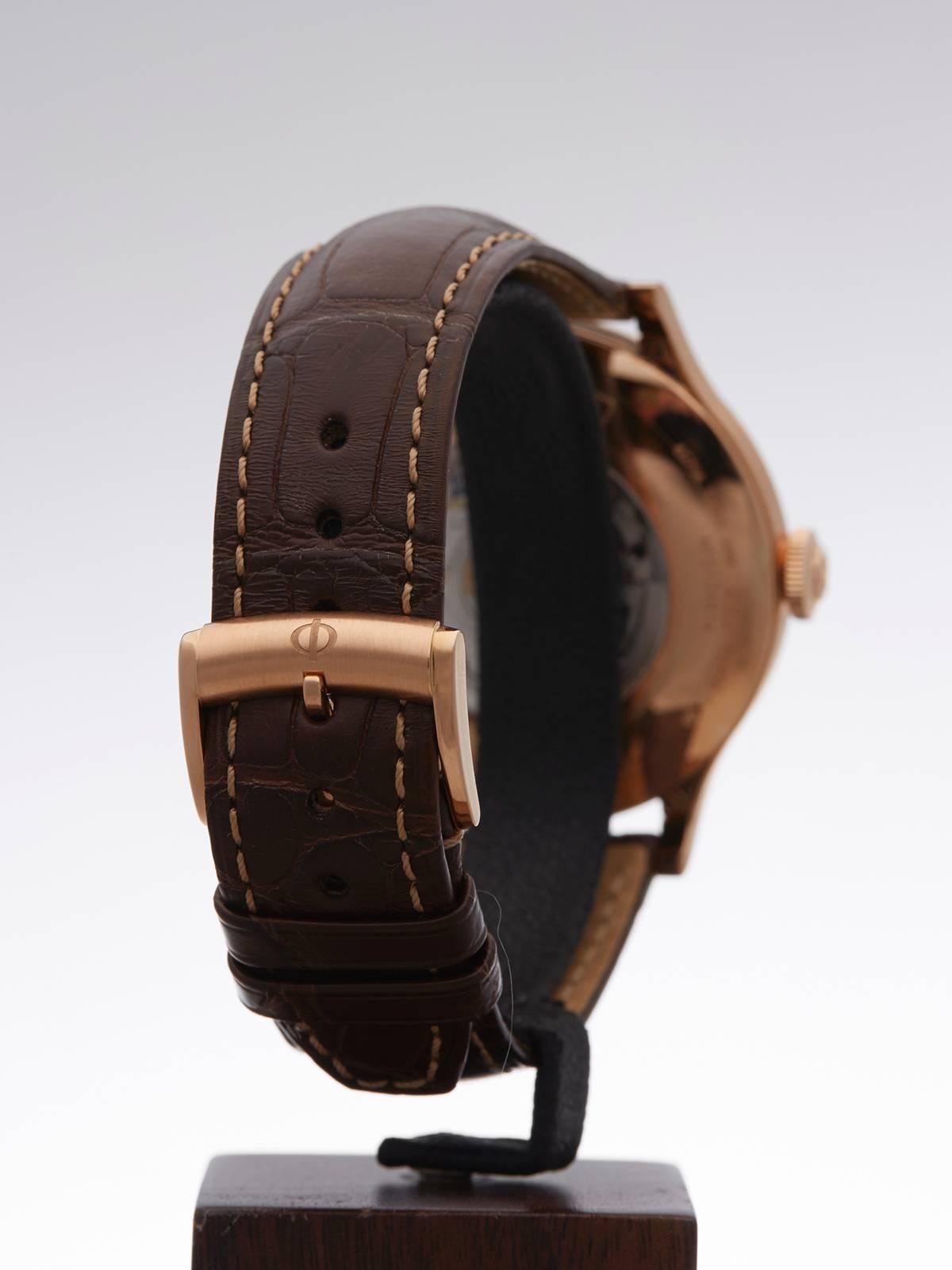 Baume & Mercier Rose Gold Capeland Worldtimer Automatic Wristwatch 1