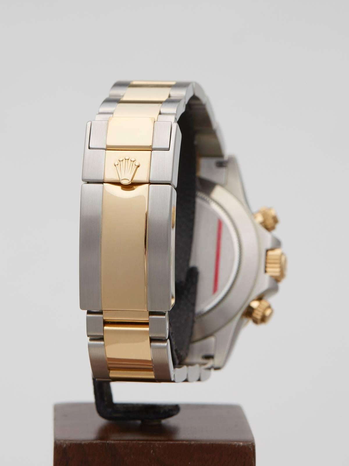 Rolex Yellow Gold Stainless Steel Daytona Automatic Wristwatch Ref 116523  3