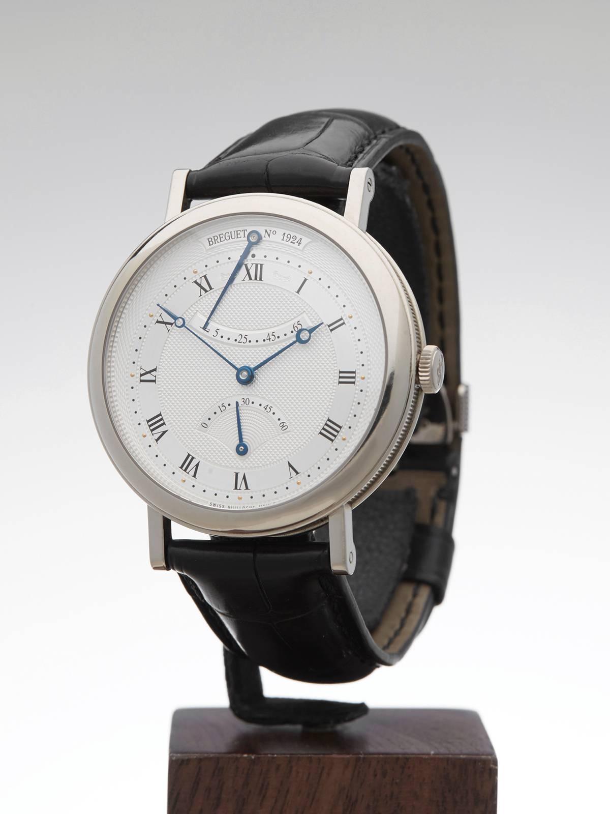 Breguet White Gold Classique retrograde seconds Automatic Wristwatch In New Condition In Bishop's Stortford, Hertfordshire