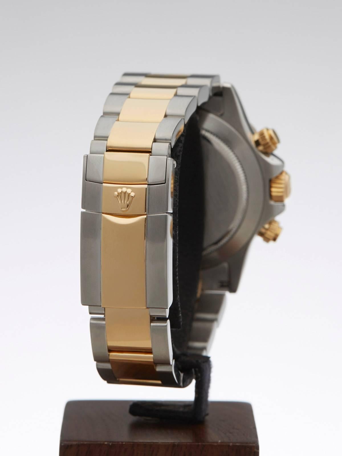 Rolex Yellow Gold Stainless Steel Daytona Automatic Wristwatch Ref 116523  3