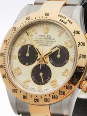 Rolex Yellow Gold Stainless Steel Daytona Automatic Wristwatch Ref 116523