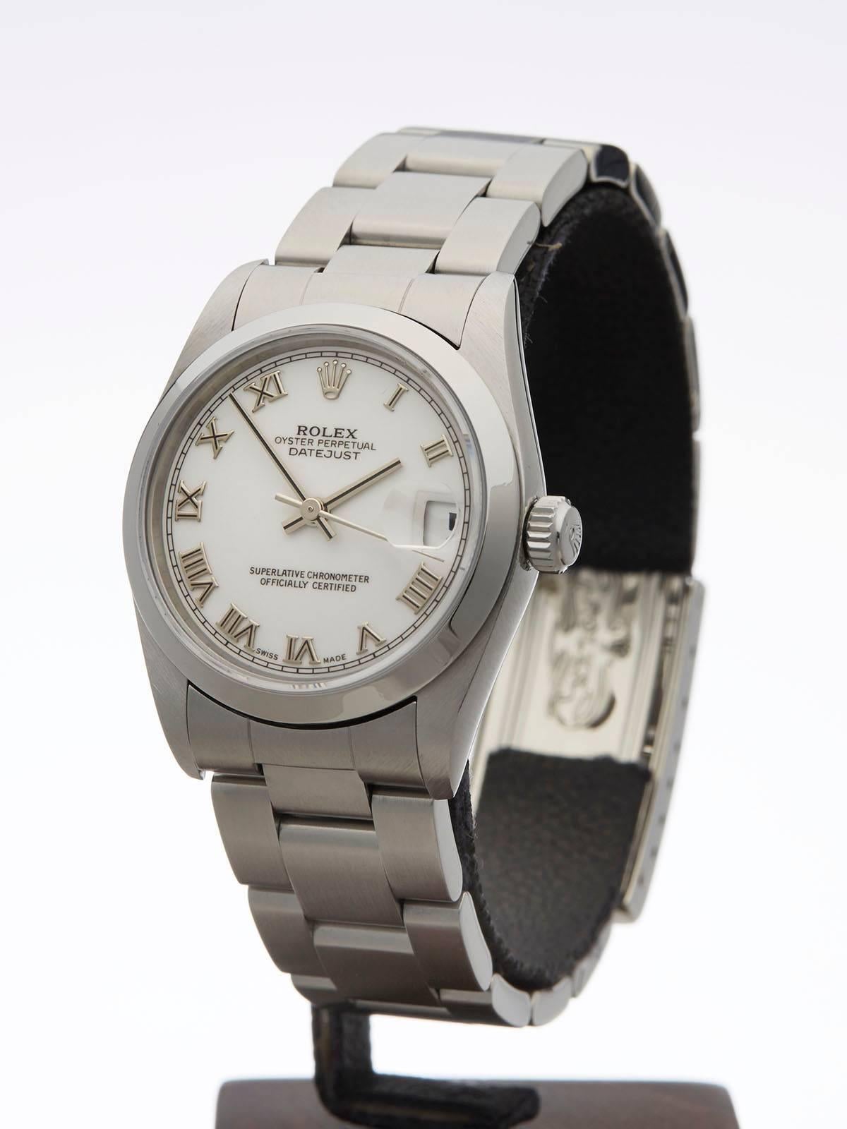Rolex Ladies Stainless Steel Automatic Wrist Watch In New Condition In Bishop's Stortford, Hertfordshire