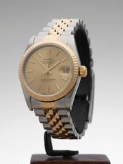 Rolex Ladies Yellow Gold Stainless Steel Datejust Mid Size Automatic Wrist Watch