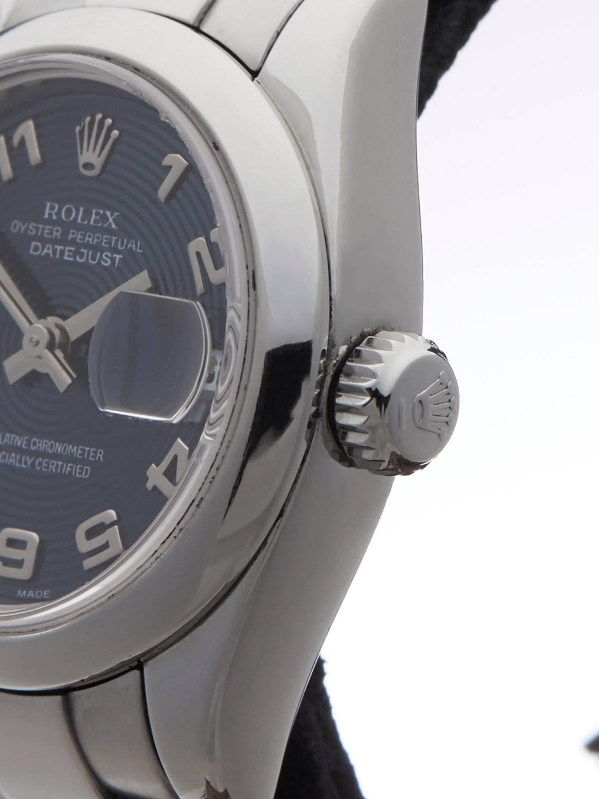 Women's Rolex Ladies Stainless Steel Datejust Automatic Wrist Watch