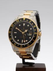 Rolex Yellow Gold Stainless Steel GMT-Master II 16713 Automatic Wristwatch