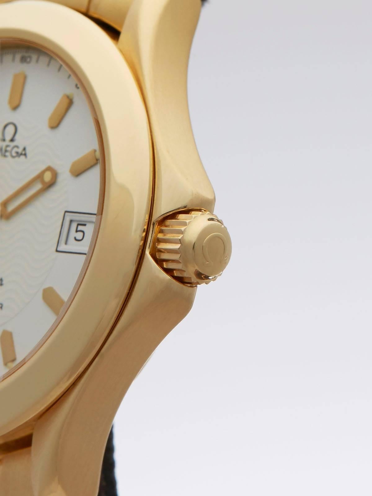 Men's Omega Yellow Gold Seamaster Chronometer Automatic Wristwatch