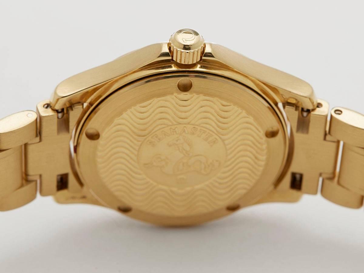 Omega Yellow Gold Seamaster Chronometer Automatic Wristwatch 4