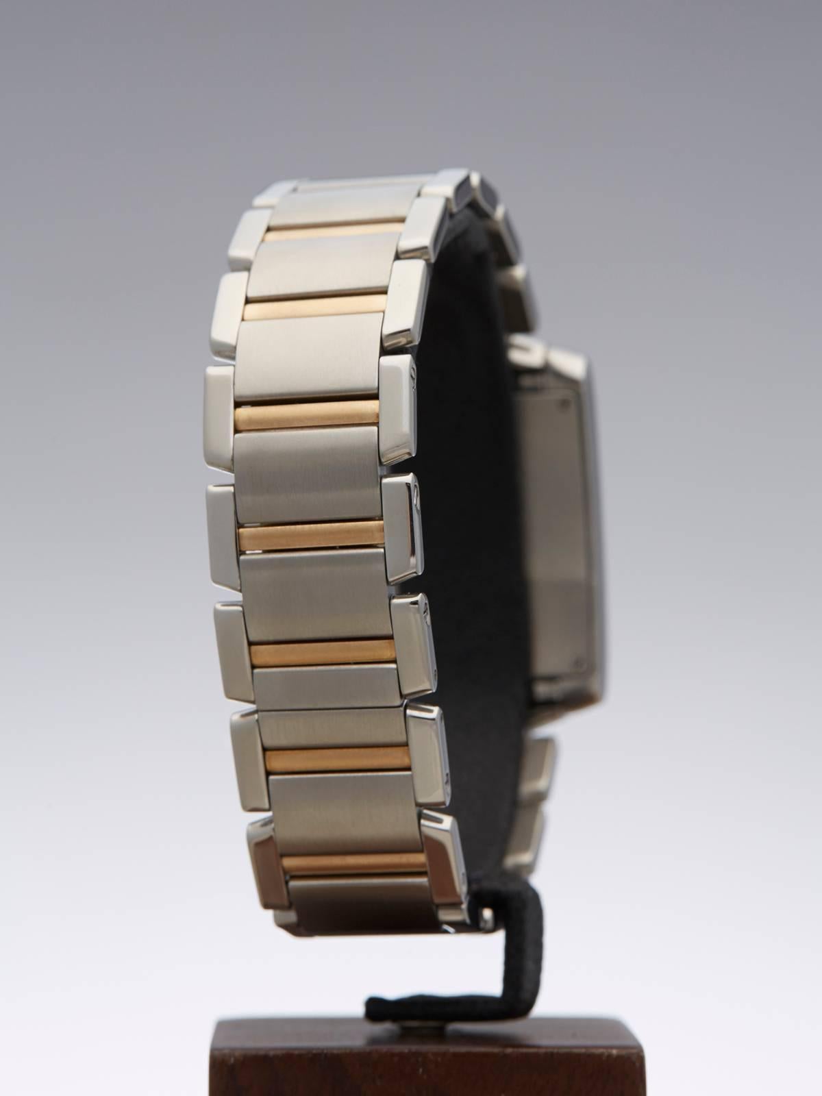 Cartier Yellow Gold Stainless Steel Quartz Wristwatch 2