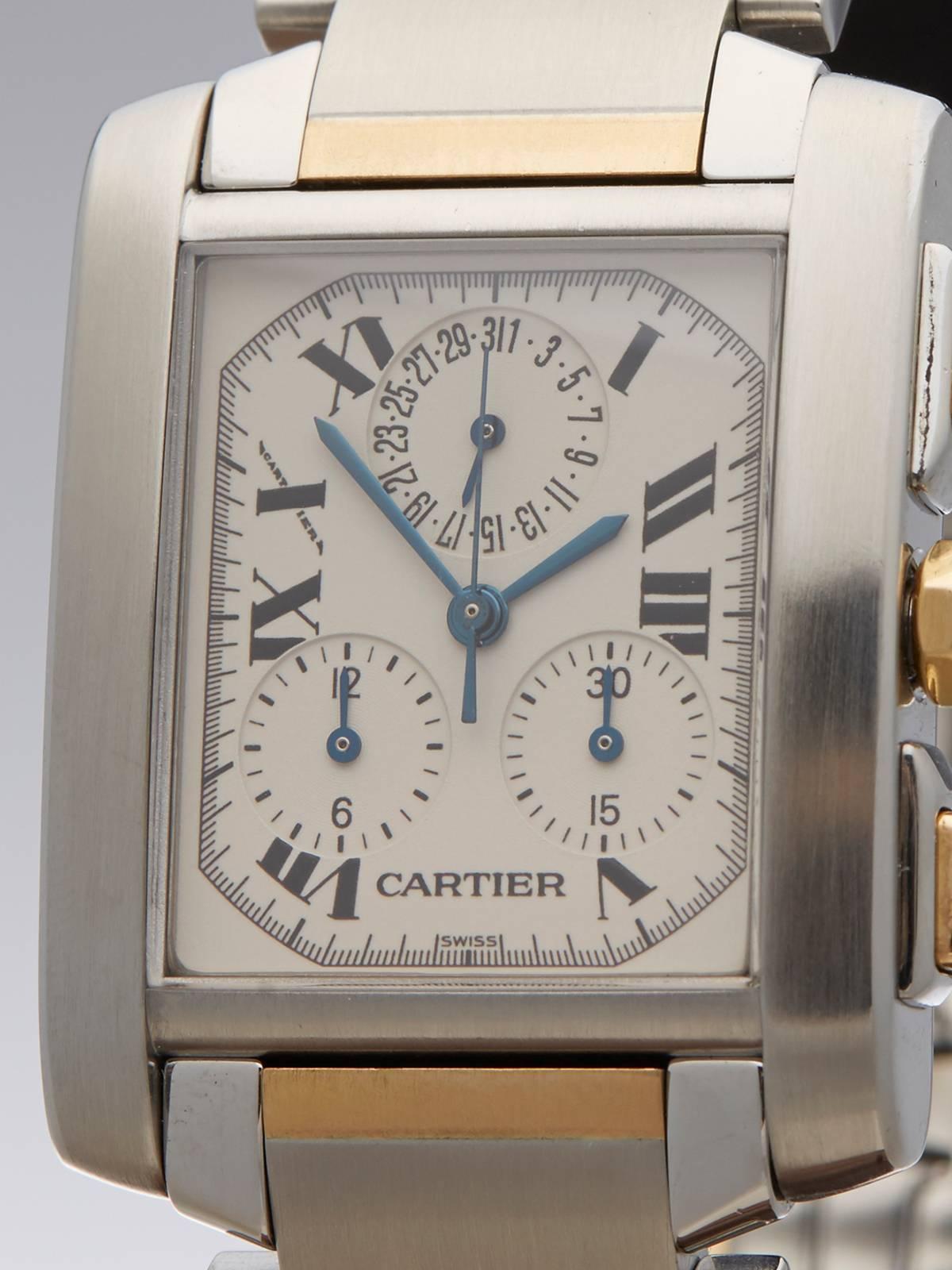 Men's Cartier Yellow Gold Stainless Steel Quartz Wristwatch