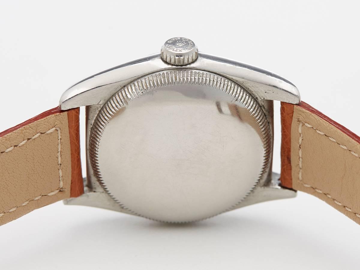 Rolex Stainless Steel Bubble Back Wristwatch 1