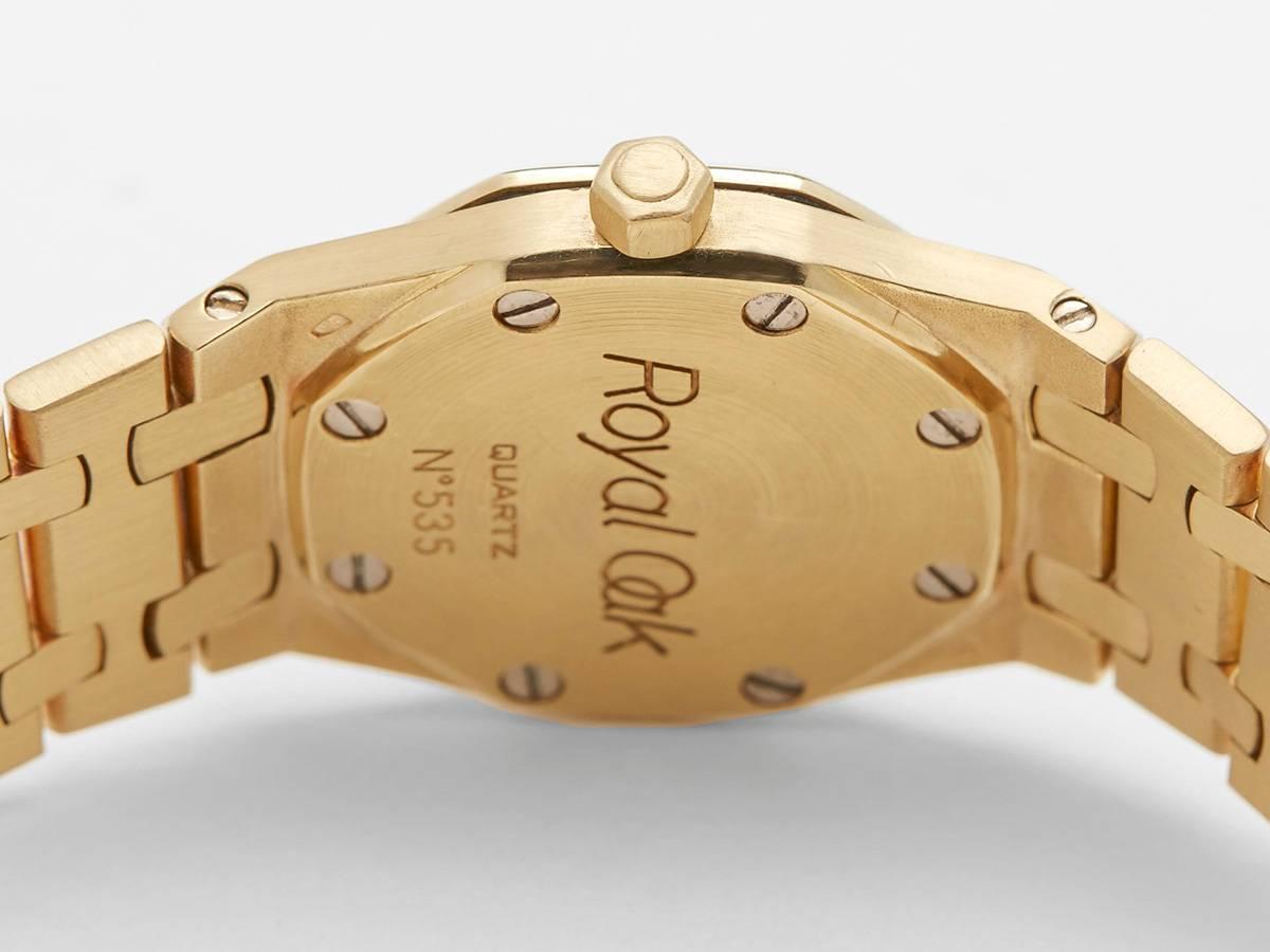 Audemars Piguet ladies Yellow Gold Royal Oak Quartz Wristwatch Ref W3303 4