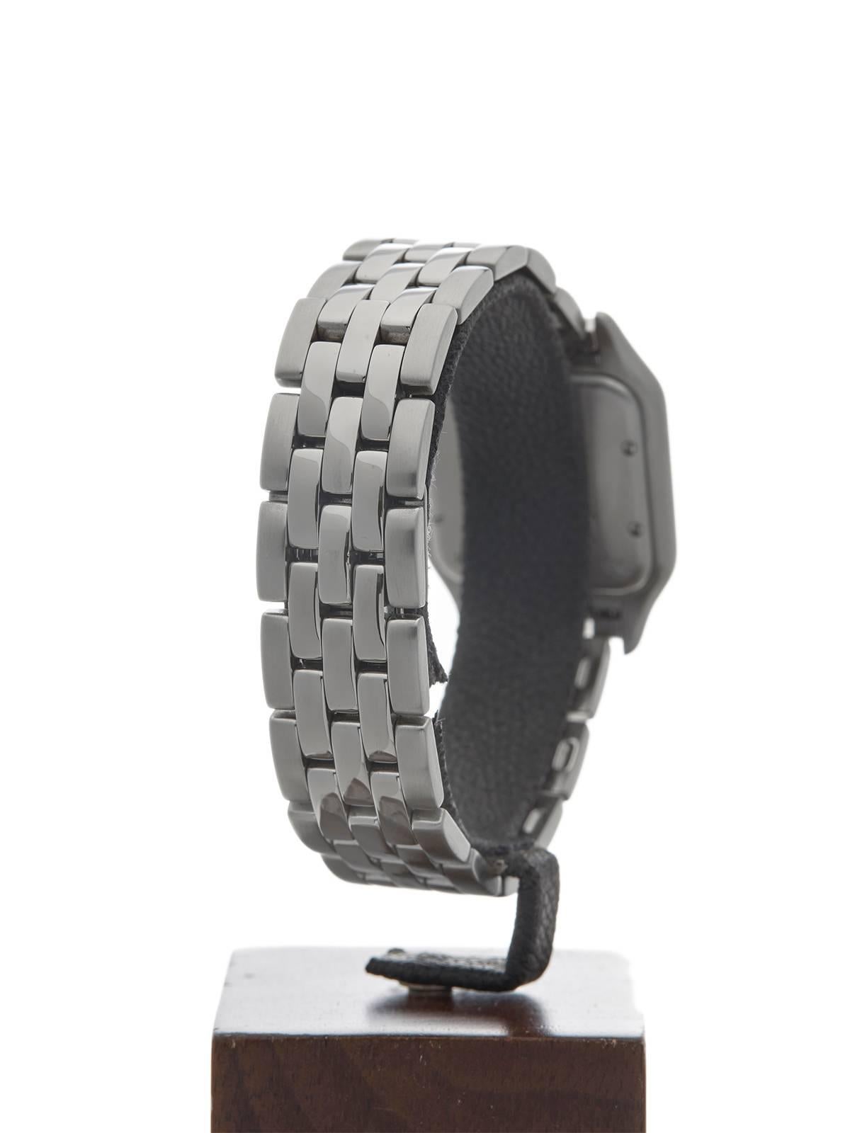 Cartier ladies Stainless Steel Panthere Quartz Wristwatch Ref W3304 1