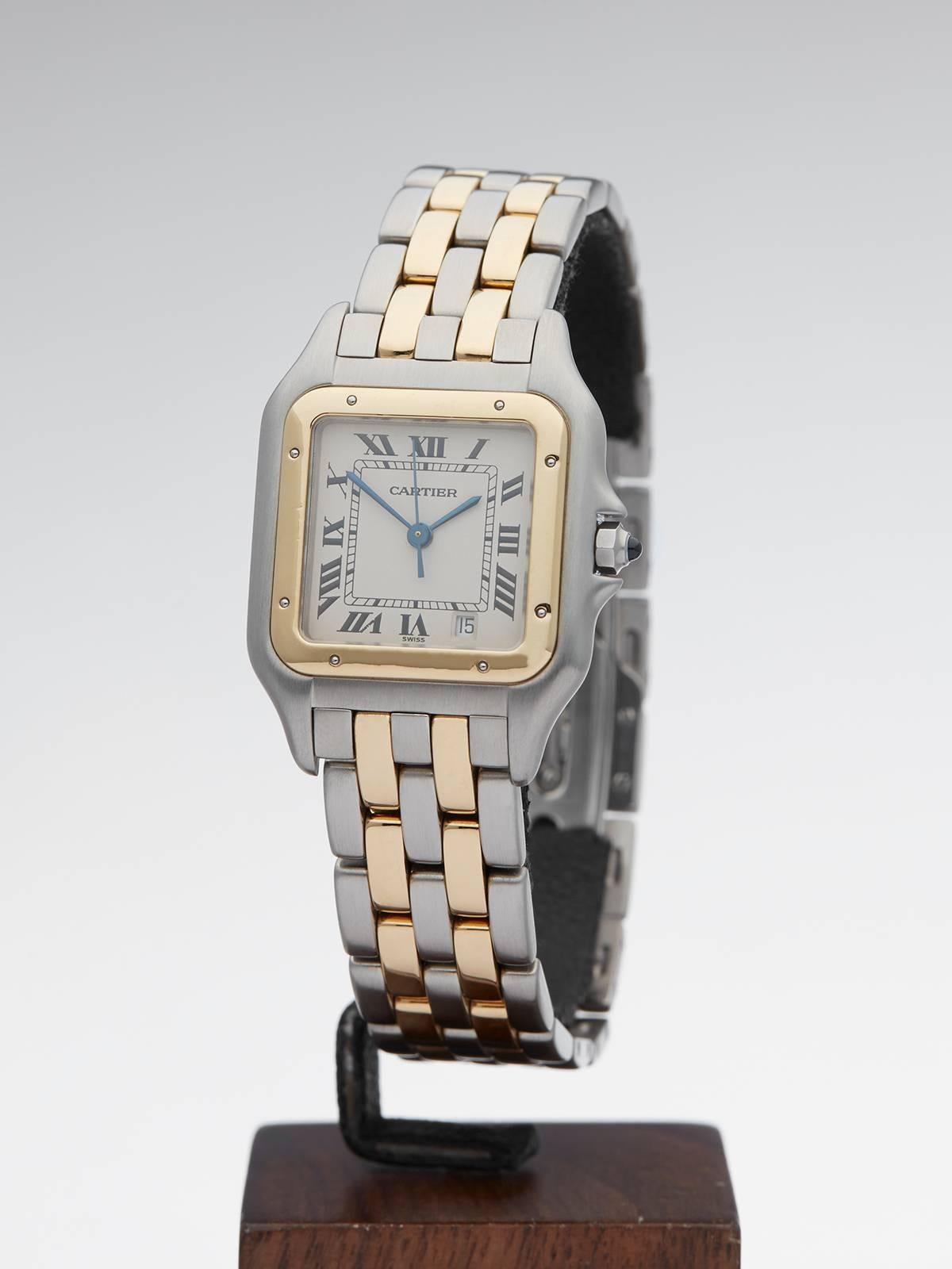 Men's Cartier ladies Yellow Gold Stainless Steel Panthere Quartz Wristwatch Ref W3306