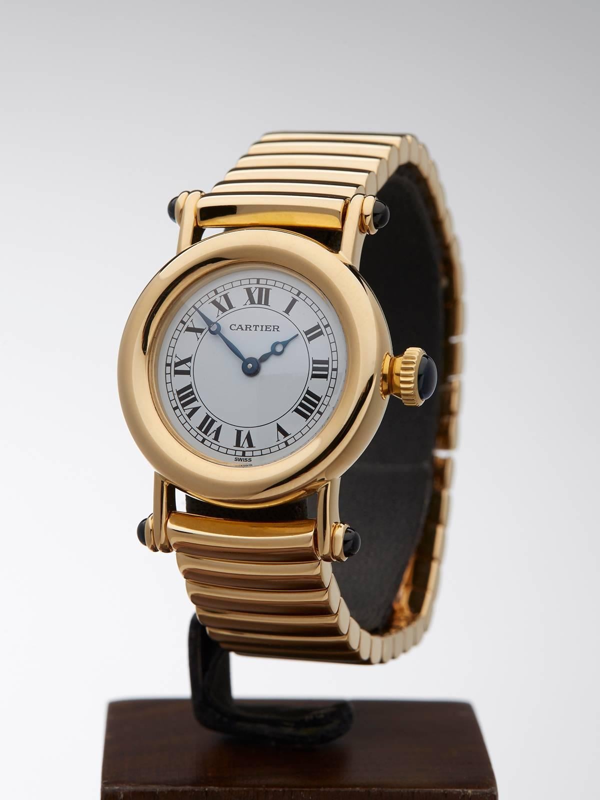 Cartier Ladies Yellow Gold Diablo 1440 Quartz Wristwatch Ref W3310 In New Condition In Bishop's Stortford, Hertfordshire