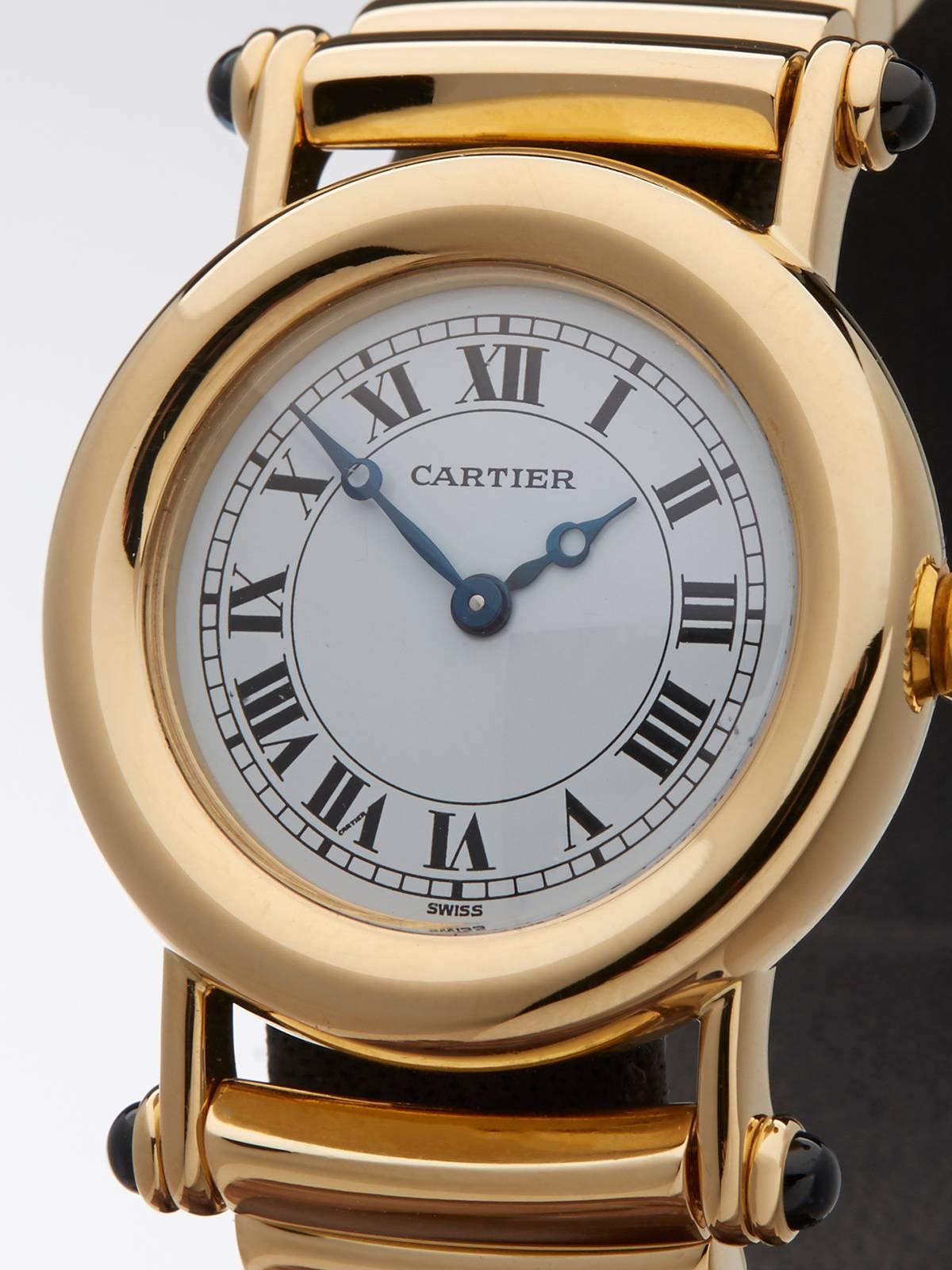 Women's or Men's Cartier Ladies Yellow Gold Diablo 1440 Quartz Wristwatch Ref W3310