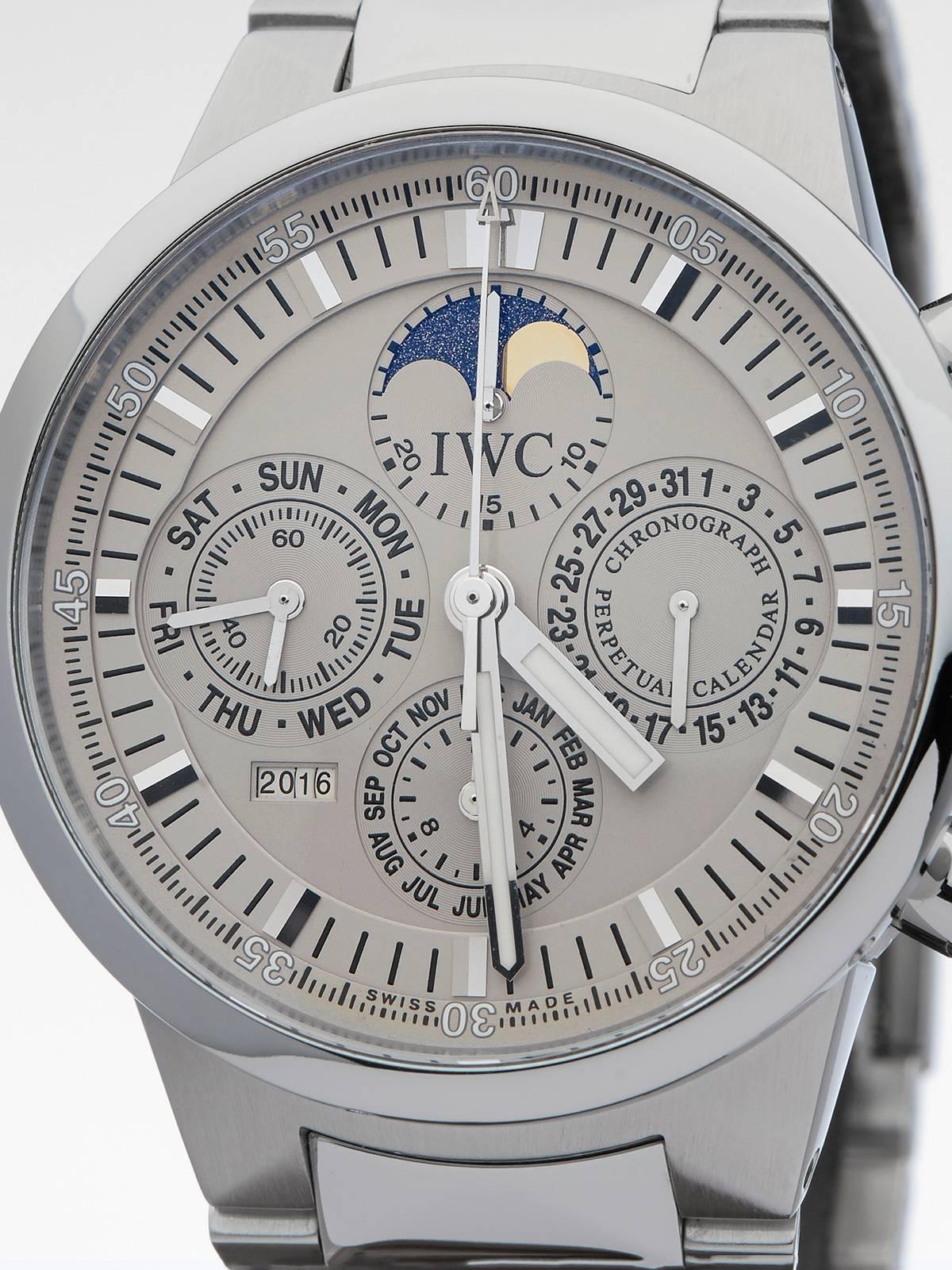 IWC GST Stainless Steel perpetual calendar Automatic Wristwatch Ref IW375607 In New Condition In Bishop's Stortford, Hertfordshire