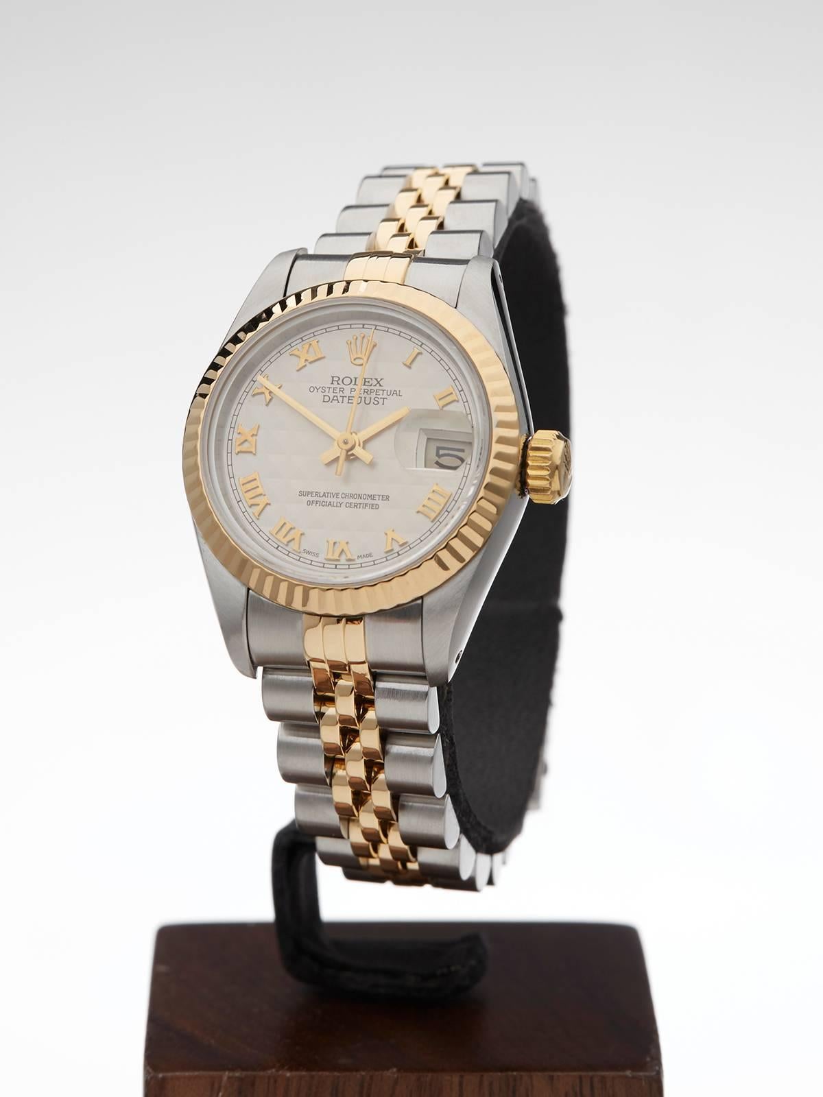 Women's Rolex Ladies Yellow Gold Stainless Steel Datejust Automatic Wristwatch