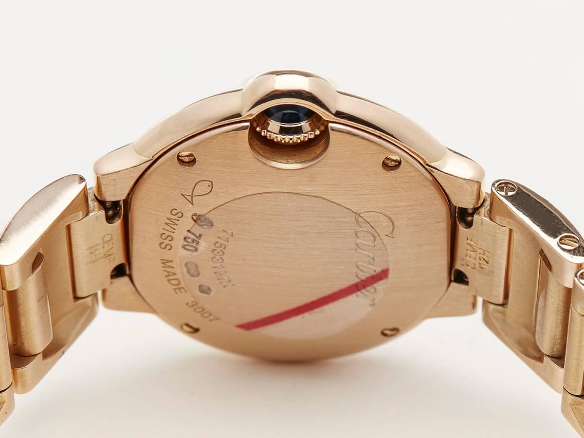 Cartier Ladies Rose Gold Ballon Bleu Quartz Wristwatch W3338 4