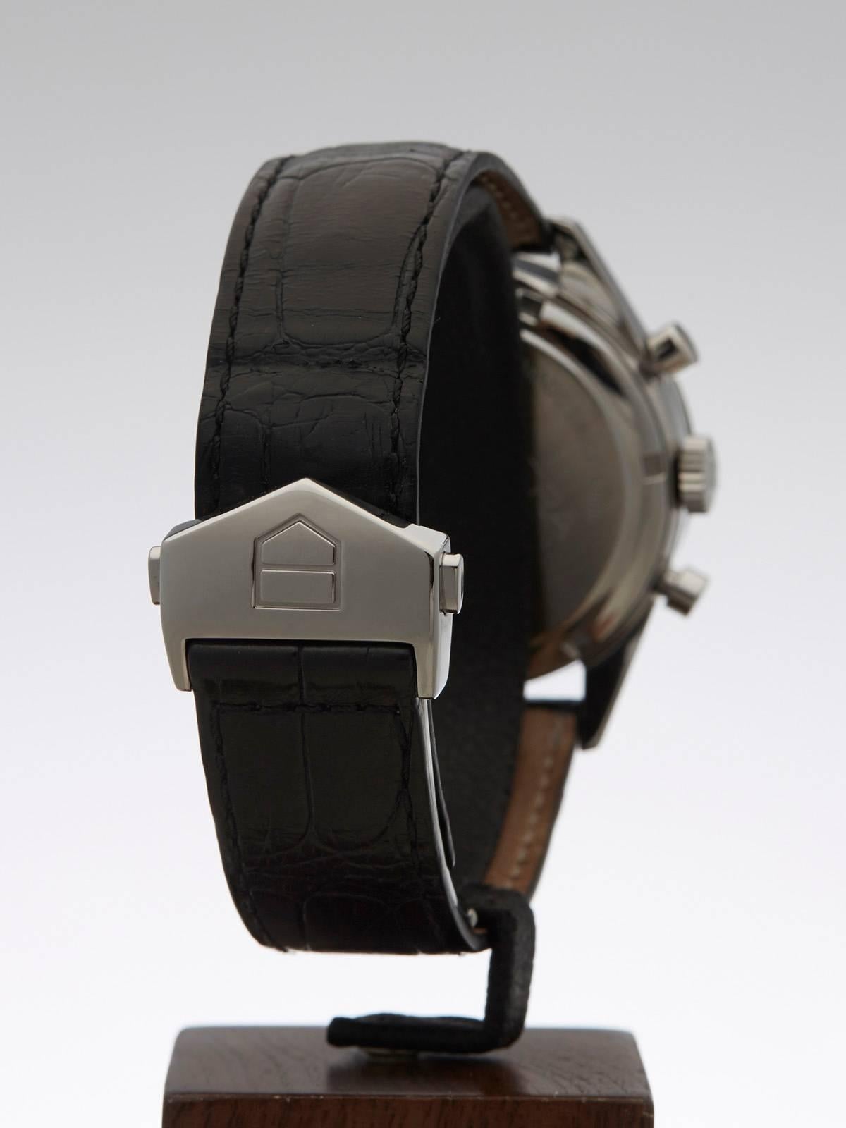 Tag Heuer Stainless Steel Diamond Bezel Carrera Automatic Wristwatch 3