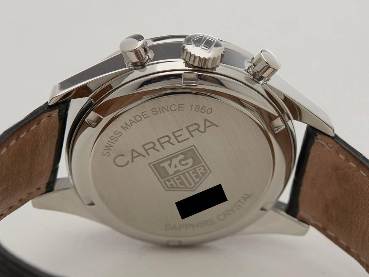 Tag Heuer Stainless Steel Diamond Bezel Carrera Automatic Wristwatch 4