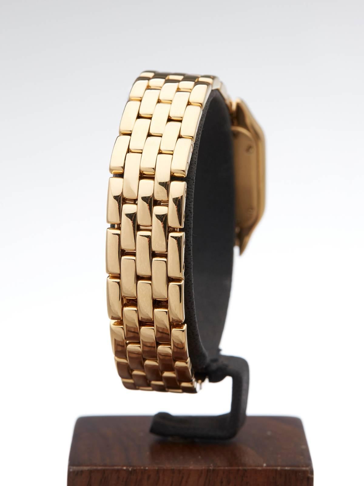 Cartier Ladies Yellow Gold Diamond Panthere Quartz Wristwatch 1