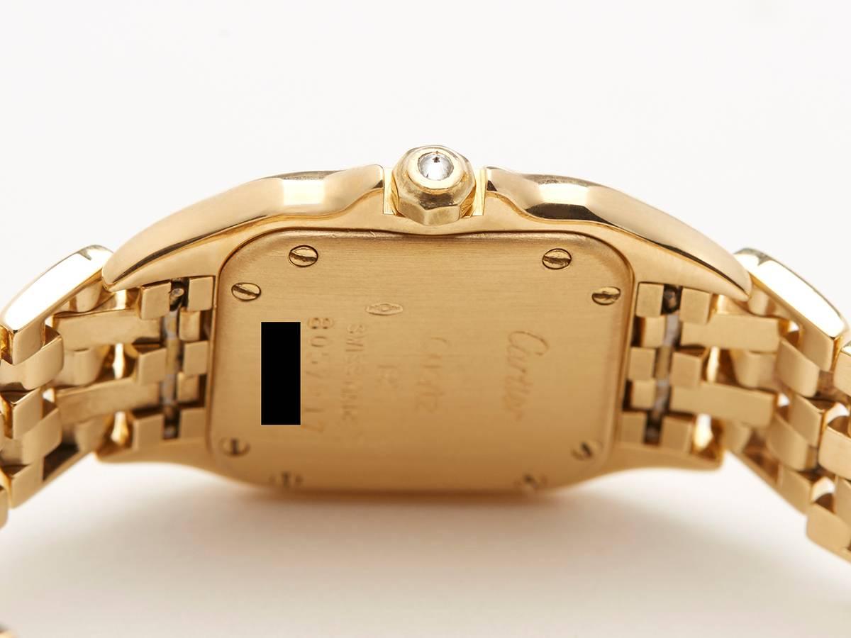 Cartier Ladies Yellow Gold Diamond Panthere Quartz Wristwatch 4