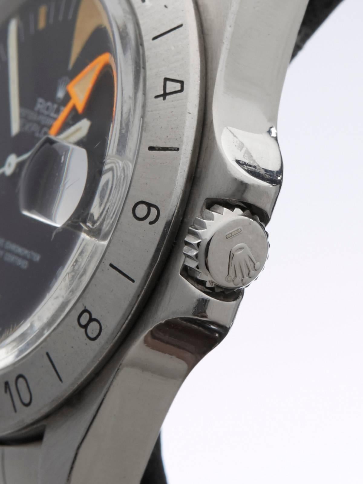 Rolex Stainless Steel Explorer II steve mcqueen Automatic Wristwatch In Excellent Condition In Bishop's Stortford, Hertfordshire