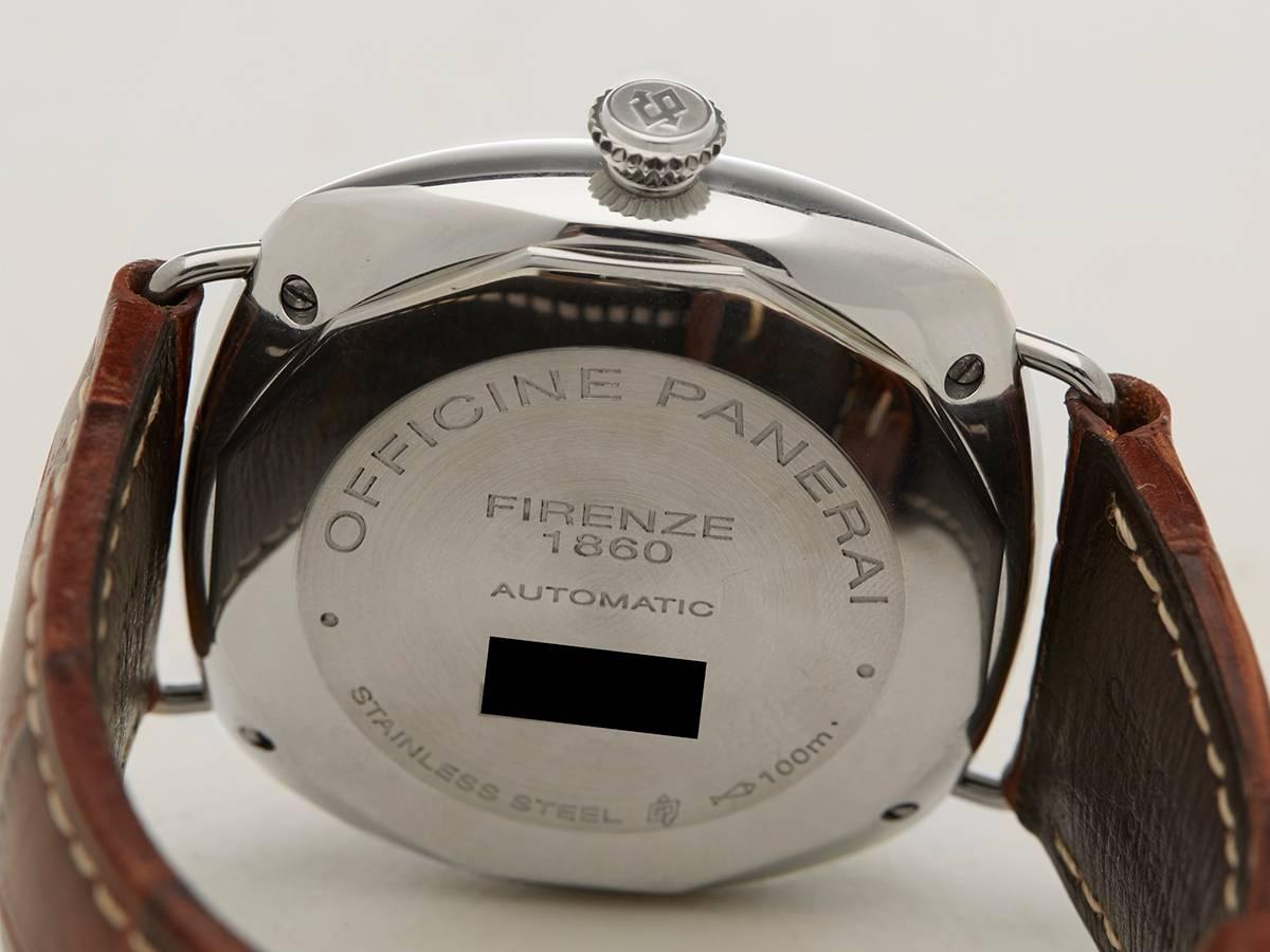 Panerai Stainless Steel Radiomir Black Seal Automatic Wristwatch PAM00287  4