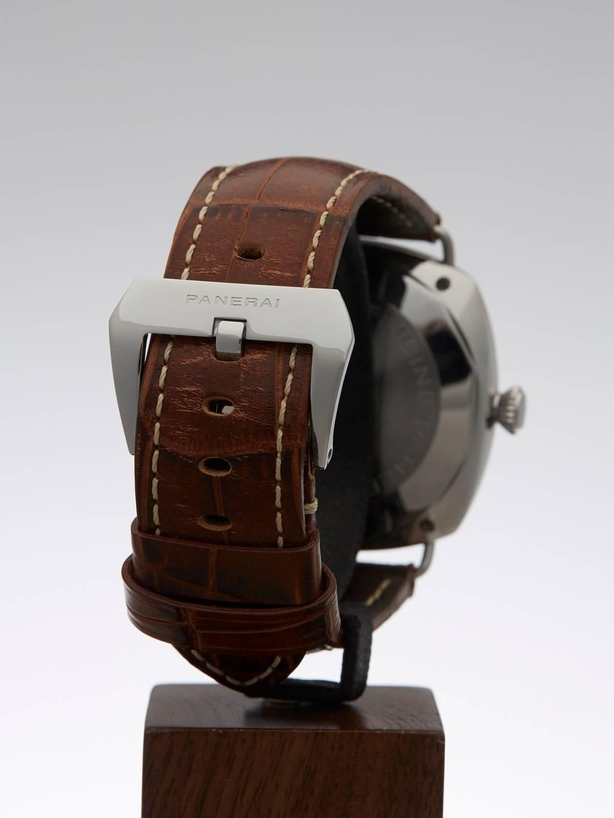 Panerai Stainless Steel Radiomir Black Seal Automatic Wristwatch PAM00287  2