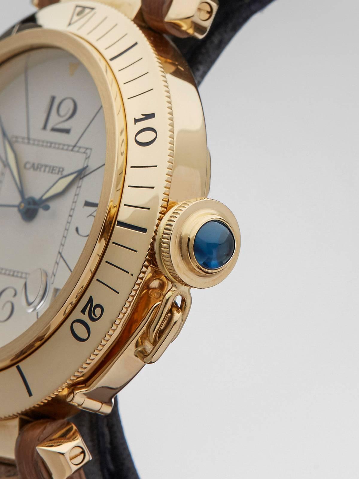 Cartier Yellow Gold Pasha de Cartier Automatic Wristwatch W3004856 In New Condition In Bishop's Stortford, Hertfordshire