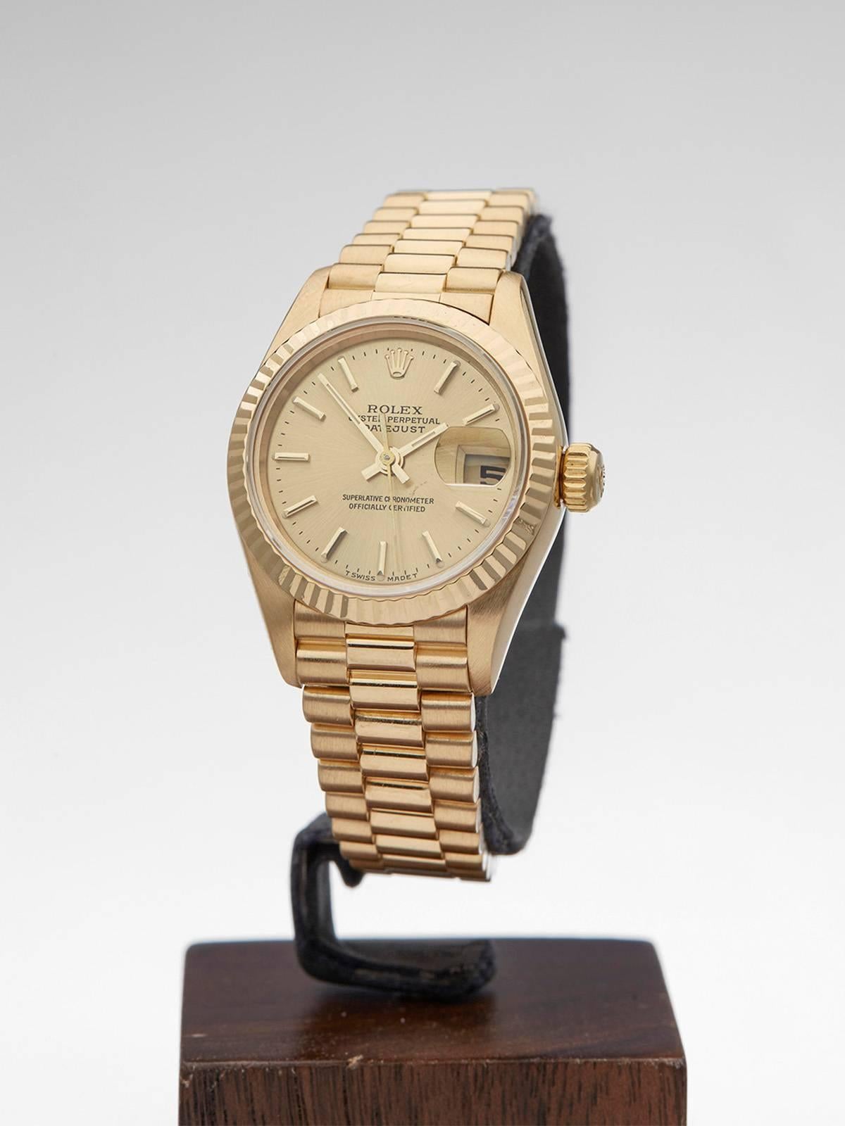 Rolex Ladies Yellow Gold Datejust Automatic Wristwatch 79178 In New Condition In Bishop's Stortford, Hertfordshire