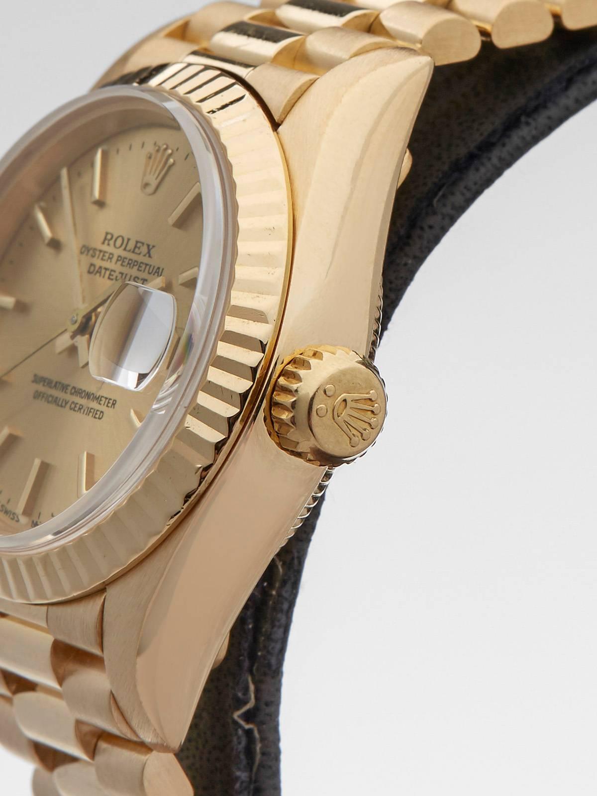 Women's Rolex Ladies Yellow Gold Datejust Automatic Wristwatch 79178