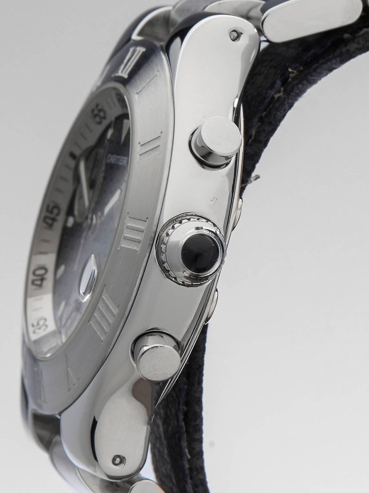 Women's or Men's Cartier Must de Cartier Stainless Steel Chronoscaph Quartz Wristwatch