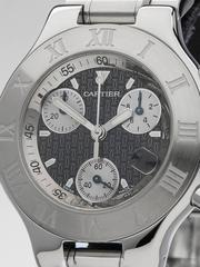 Cartier Must de Cartier Stainless Steel Chronoscaph Quartz Wristwatch