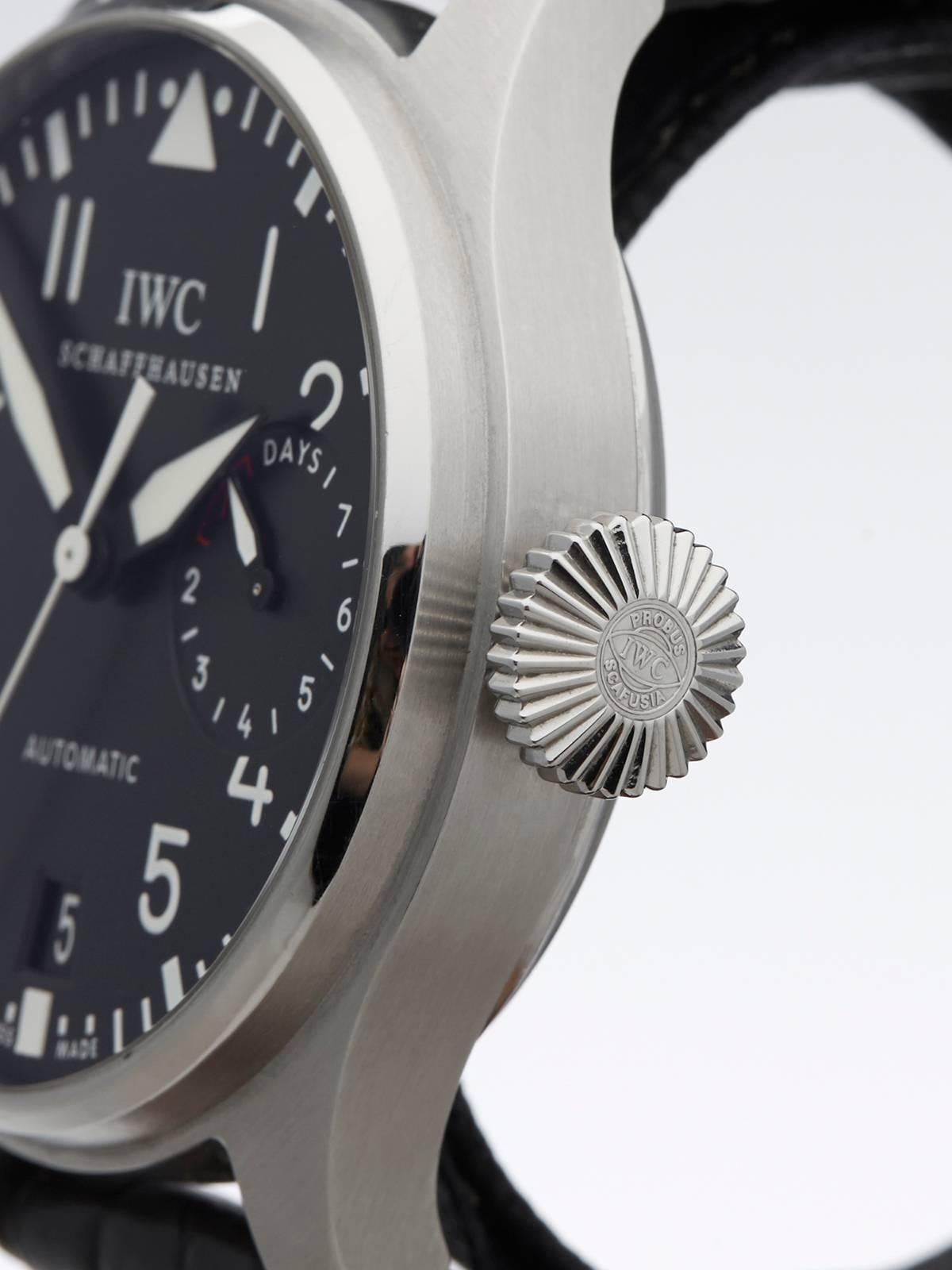 Men's IWC Big Pilot's Stainless Steel Automatic Wristwatch IW500401 