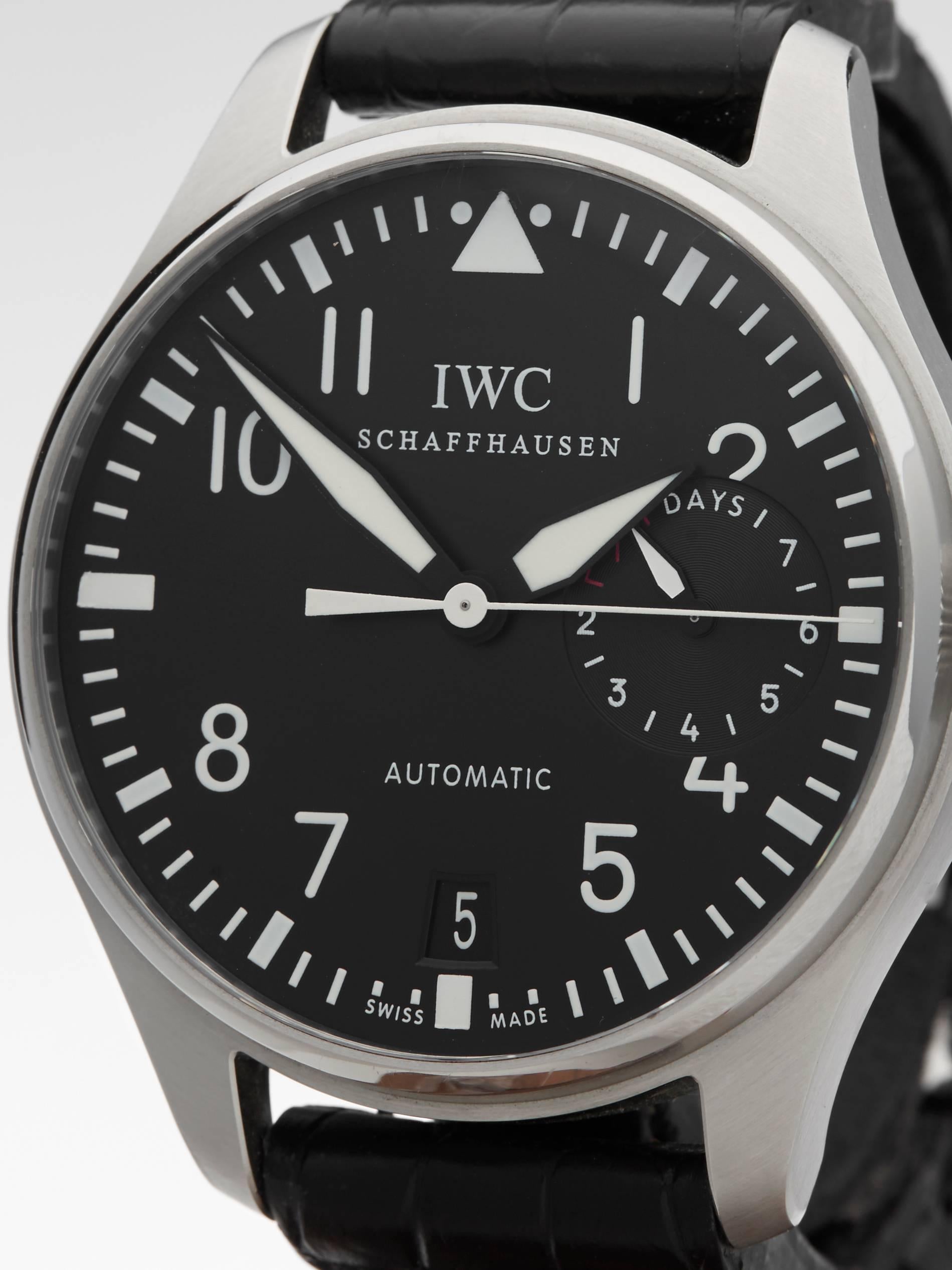 IWC Big Pilot's Stainless Steel Automatic Wristwatch IW500401  In New Condition In Bishop's Stortford, Hertfordshire